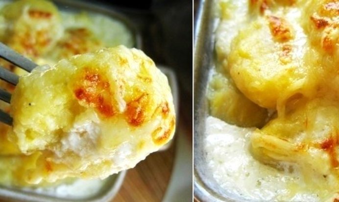 Картофель с соусом бешамель