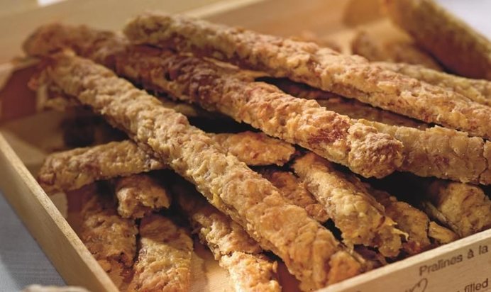 Полоски из овсянки с хурмой