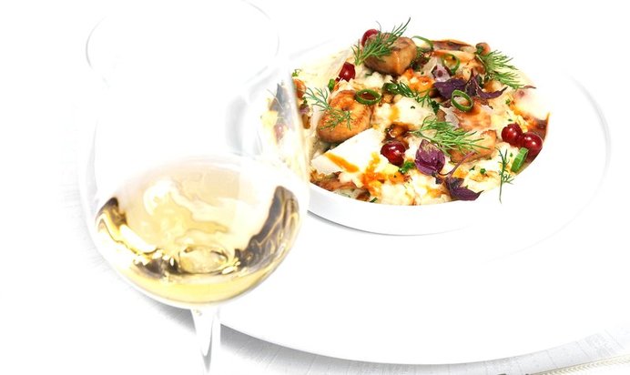 Ризотто из перловки с фуа-гра