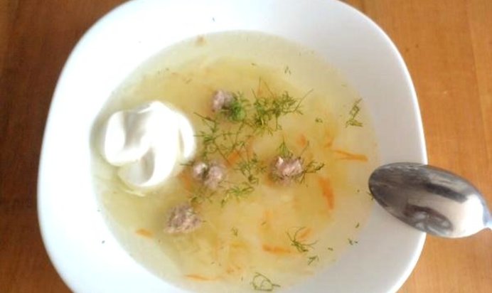 Щи с фрикадельками