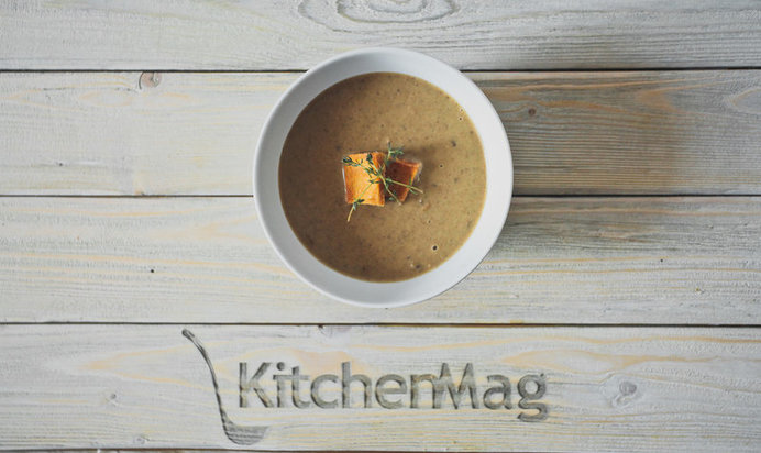 Как приготовить грибной крем-суп с гренками