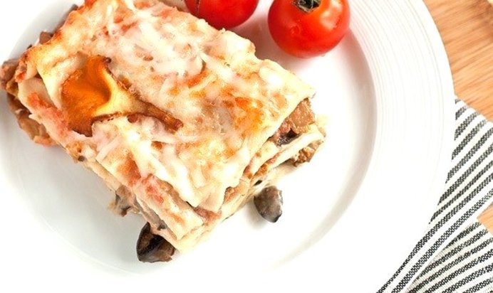 Лазанья с грибами