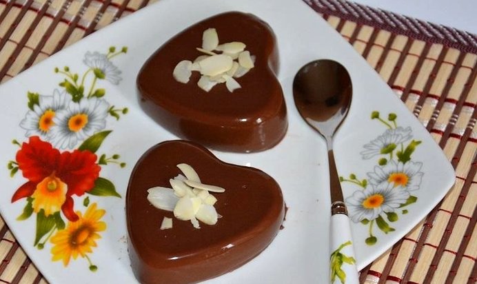 Шоколадно кофейное желе