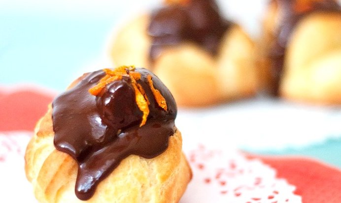 Профитроли с апельсиновым заварным кремом