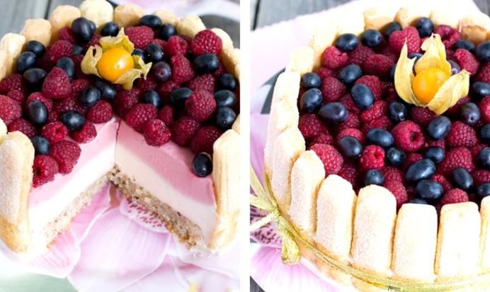 Малиновая шарлотка