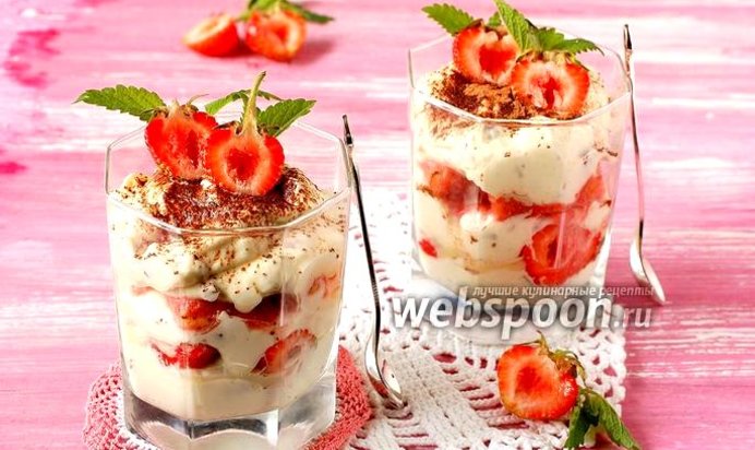 Летний тирамису с клубникой