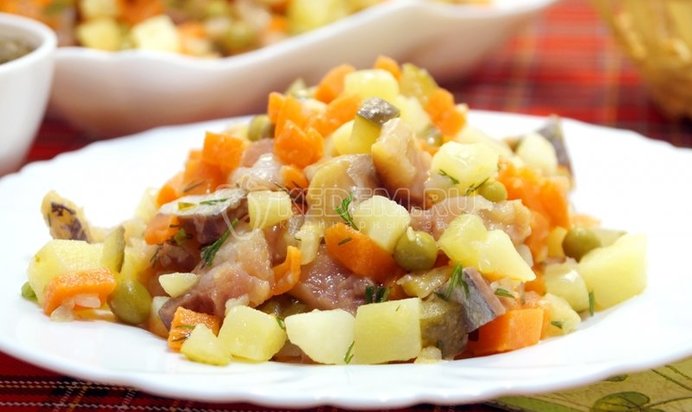 Постный «Оливье»