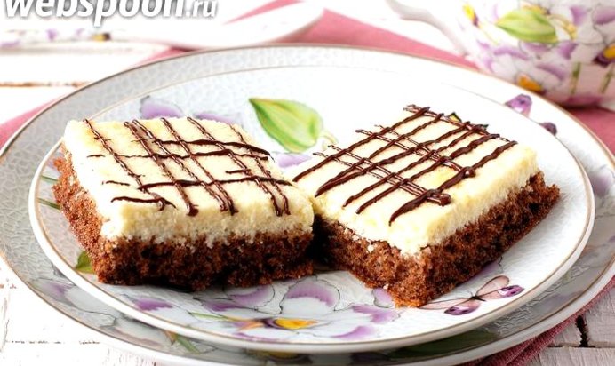 Шоколадно-творожные пирожные