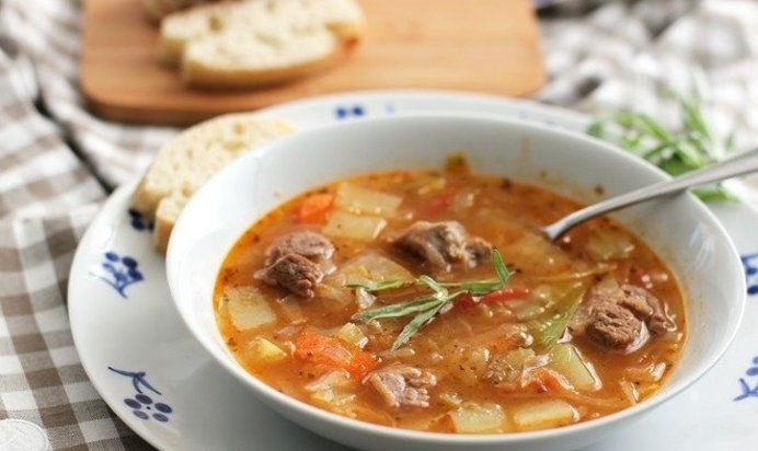 Щи из баранины с капустой