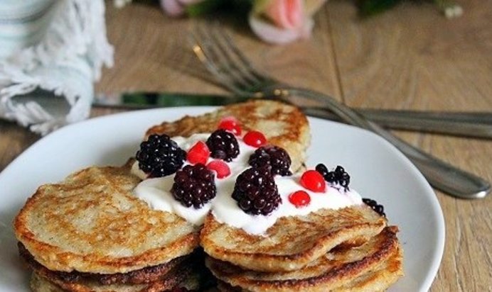 Оладьи из смеси многозерновых хлопьев
