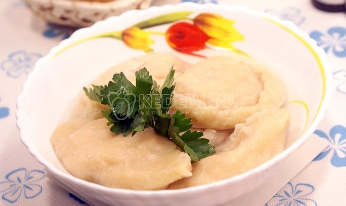 Вареники с крабовым мясом