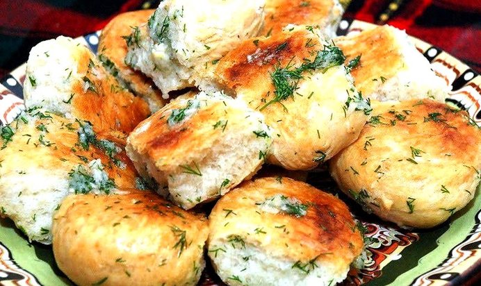Пампушки для борща с чесноком
