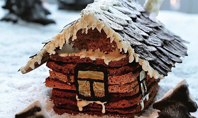 Торт Дом в шоколаде