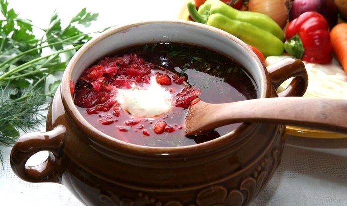 Борщ со свекольным квасом