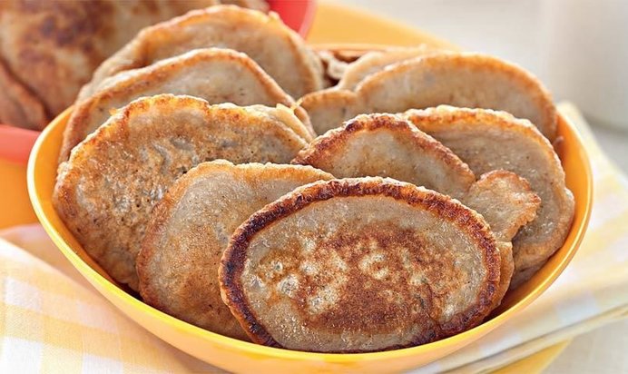 Овсяные оладьи с бананом