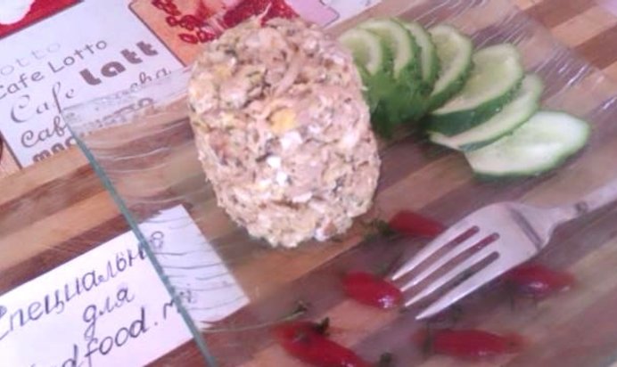 Яичница с курицей Сытный завтрак