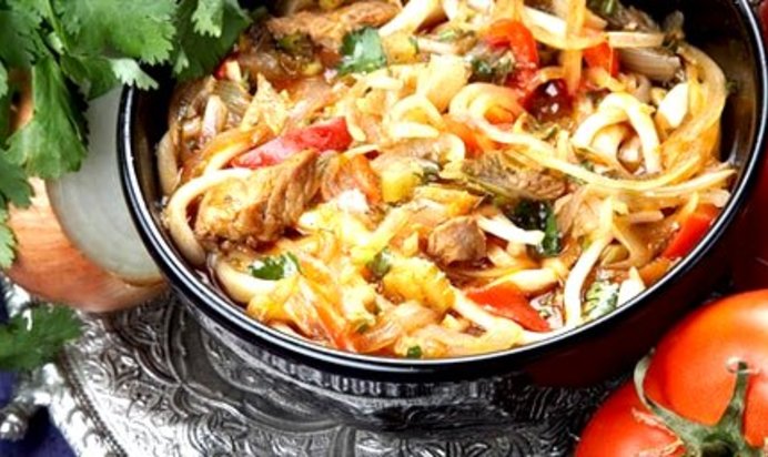 Лагман в горшочках