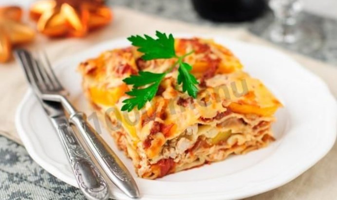 Лазанья вегетарианская с баклажанами