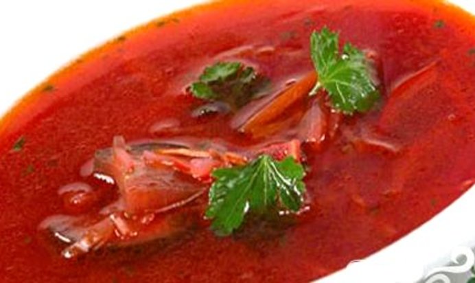 Борщ с баклажанами