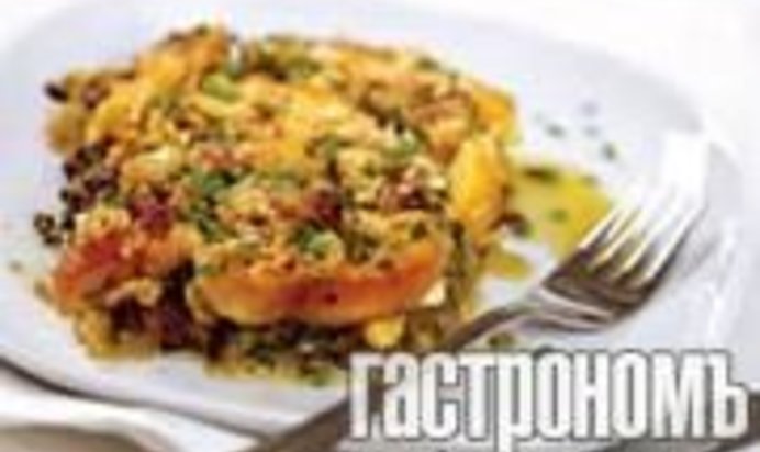 Запеченные яйца под соусом Бешамель