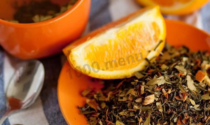 Зеленый чай с апельсином