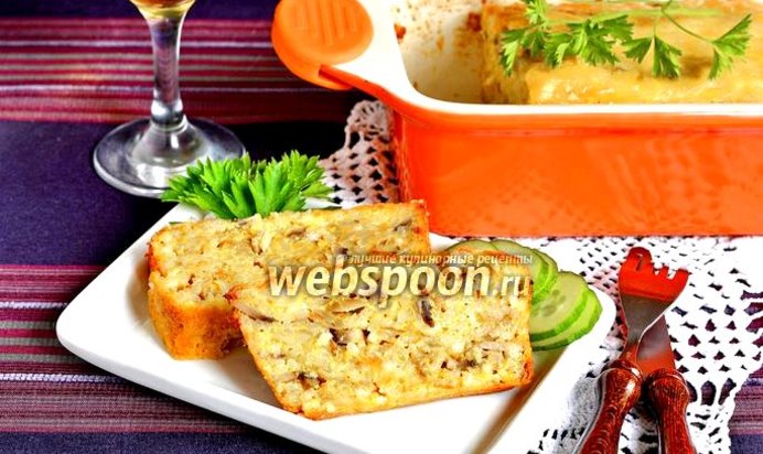 Рисовая запеканка с грибами