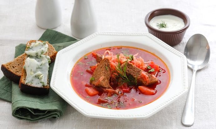 Борщ с квашеной капустой