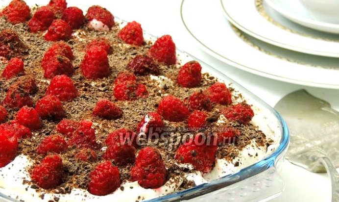 «Тирамису» с шоколадом и малиной