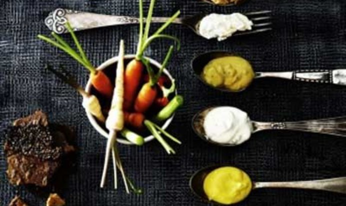 Песто и мятный творог