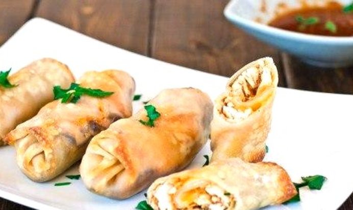 Роллы с индюшкой и грибами