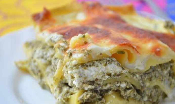 Лазанья со шпинатом