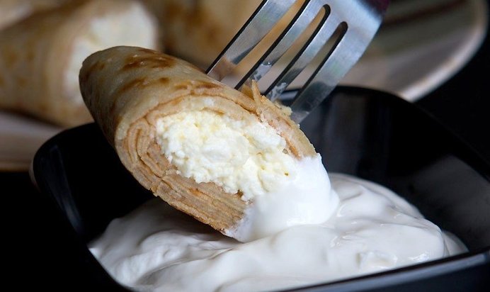 Блинчики с творогом