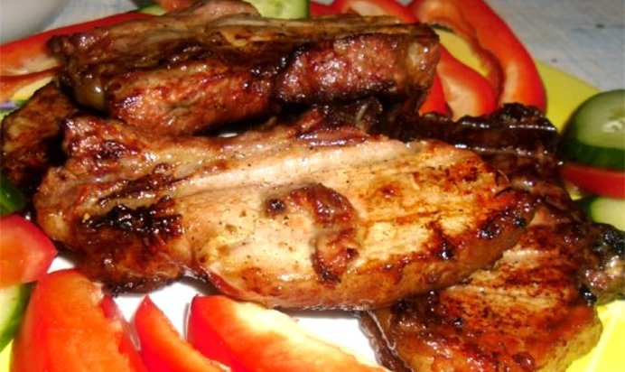 Шашлык из ребрышек свиных