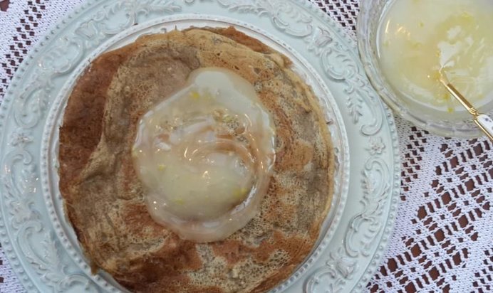 Веганские блины с веганским лимонным кремом