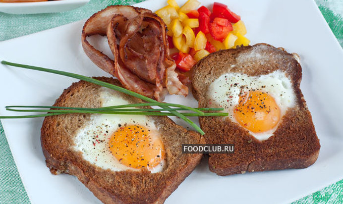 Яичница в хлебе
