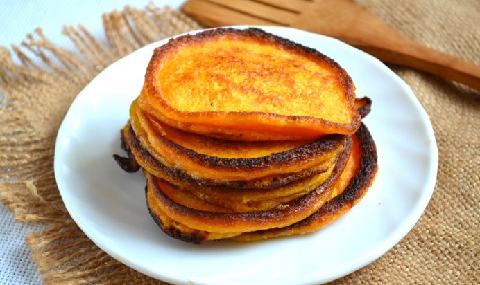 Оладьи из тыквы в мультиварке