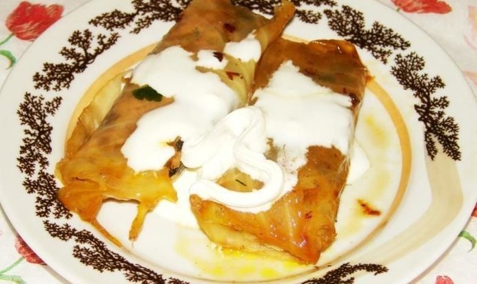 Голубцы с грибами