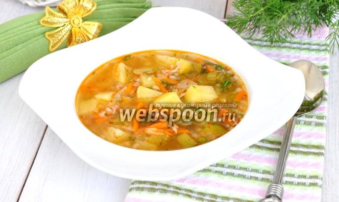 Рассольник с гречкой