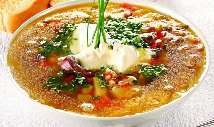 Рассольник с почками