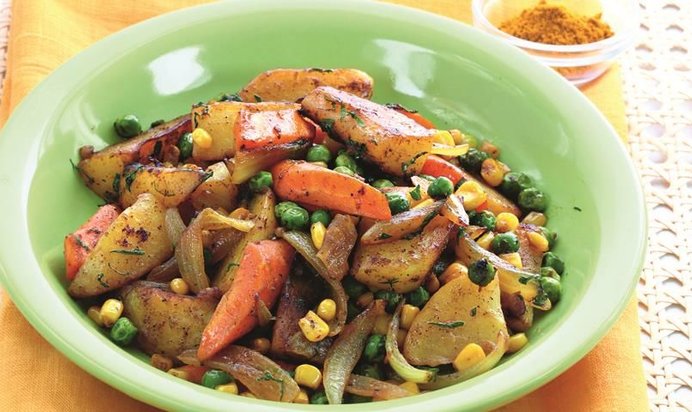 Быстрое овощное рагу с Гараммасала