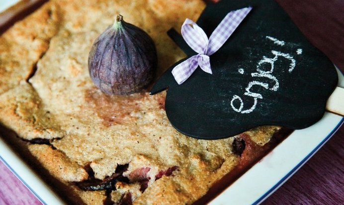 Хлебная запеканка с инжиром