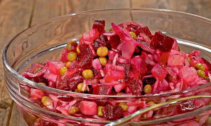 Салат Винегрет с квашеной капустой