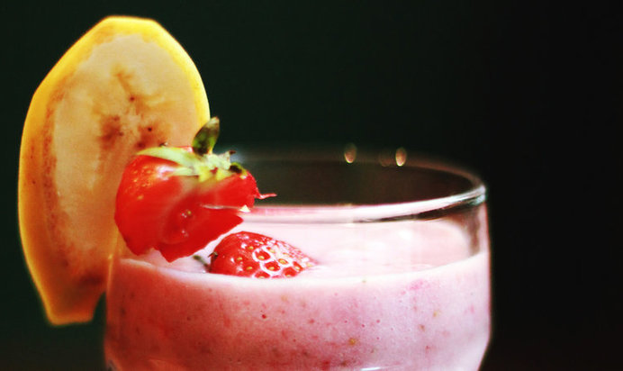 Мусс из клубники и бананов