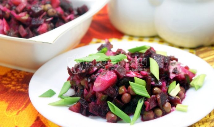 Винегрет с морской капустой