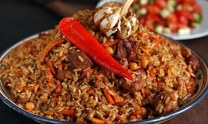 Плов из баранины с нутом