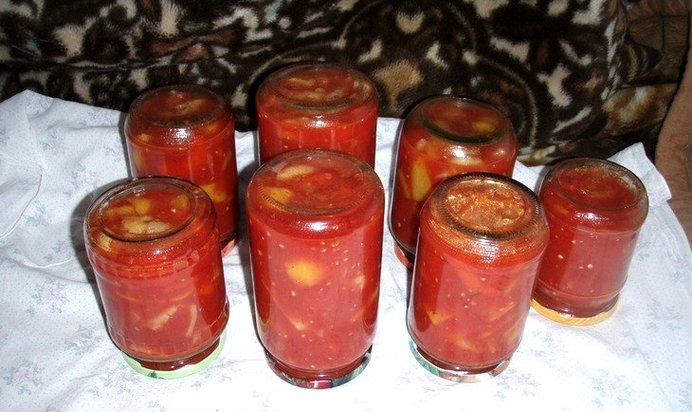 Лечо из помидоров и перца