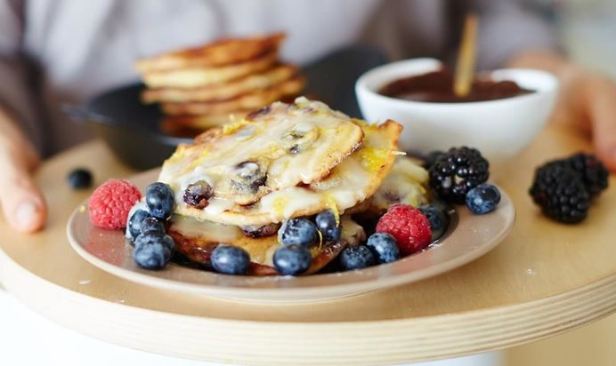 Оладьи из рикотты с шоколадом