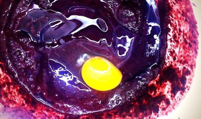 Оладьи из черники на кефире