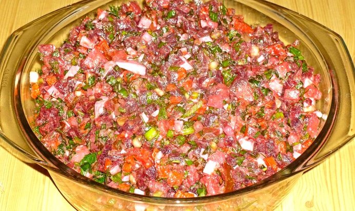 Винегрет с яйцом