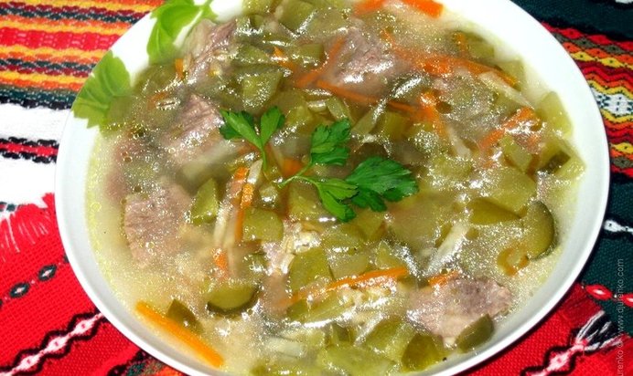 Рассольник с сельдереем